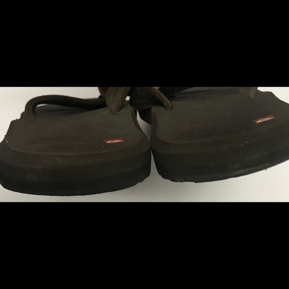 Quicksilver brown suede flip flops - Picture 3 of 5